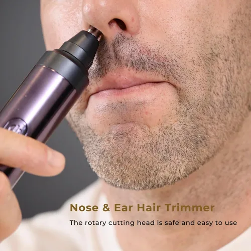 Vista 5 de Recortadora de barba para hombres, kit de afeitado 3 en 1 con afeitadora