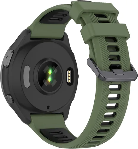 Vista 2 de Correa compatible con reloj Garmin Forerunner 965 – Correa de repuesto de silicona suave para reloj inteligente 965 para mujeres y hombres