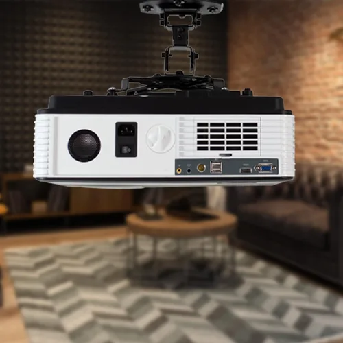 Vista 7 de VIVO Soporte universal para proyector de techo ajustable para proyectores regulares y mini, montaje de proyección con brazos extensibles, negro