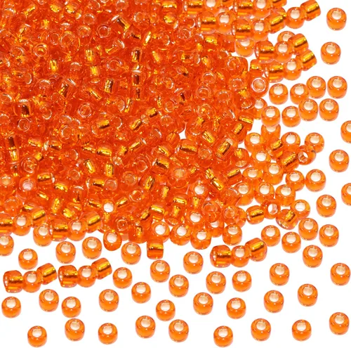Vista 8 de Cuentas de cristal de ángel Penta de 1.76 oz, mini cuentas redondas de poni espaciadoras sueltas para aretes, pulseras, collares, cuentas de Champán