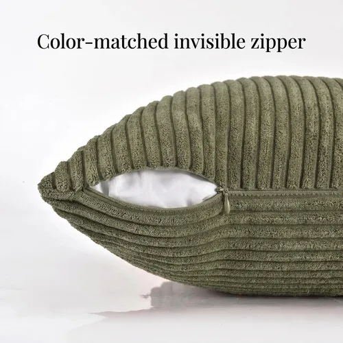 Vista 3 de Fancy Homi - Paquete de 2 fundas de almohada decorativas de color verde oliva pequeñas de 12 x 12 pulgadas para sala de estar, sofá, cama