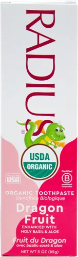 Vista 12 de Radius USDA Kids Pasta de dientes orgánica, plátano de coco, 3 onzas (paquete de 1)