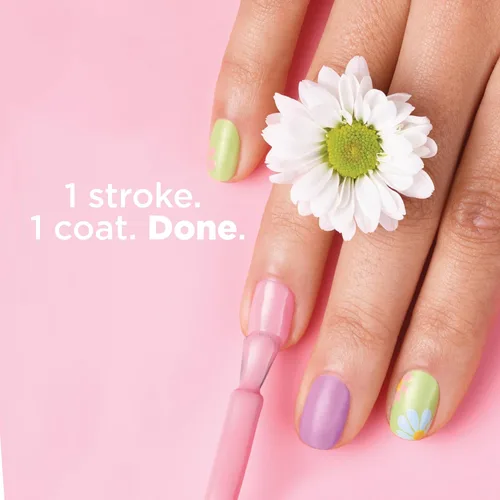 Vista 5 de Sally Hansen Insta-Dri Flower Powder, Peony Pace, esmalte de uñas, se seca en 60 segundos, una capa, acabado mate satinado