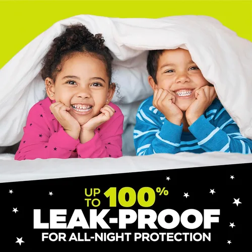 Vista 4 de Ninjamas Ropa interior nocturna para niños, talla S/M (38-70 libras), 14 unidades, protección durante la noche, ultra absorbente, hipoalergénica