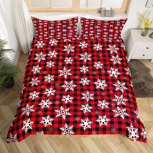 Vista 48 de Feelyou Juego de ropa de cama de Navidad gris para niños, tamaño individual, funda de edredón enana de Navidad para niños, niñas, adolescentes