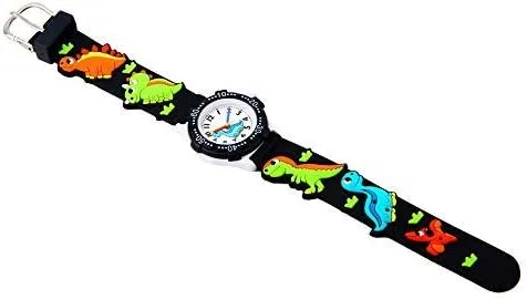 Vista 6 de ele ELEOPTION Kids Watch for Girls Boys Analog Watch, Waterproof Toddlers Digital Watch 3D Cute Cartoon Silicone Strap Watches for Kids Birthday Gift