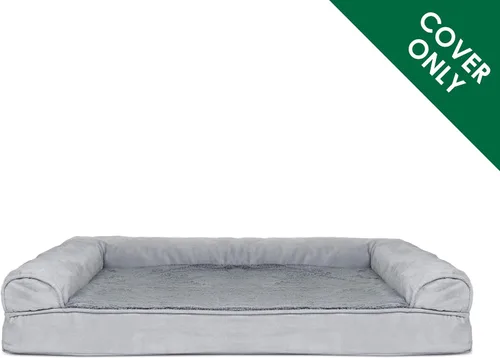 Vista 2 de Furhaven Pet – Sofá de felpa ortopédica para perro, cama con forma de L, tumbona ergonómica con contorno de cuna, cama para perros y gatos, varios