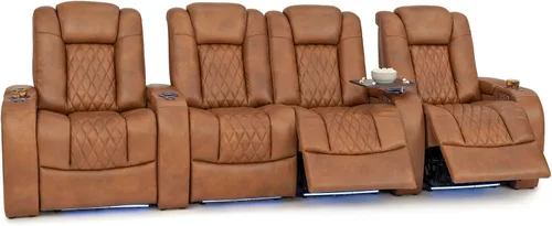 Vista 70 de Seatcraft Asientos de cine en casa Virtuoso LT Tawny Single reclinable Leonado