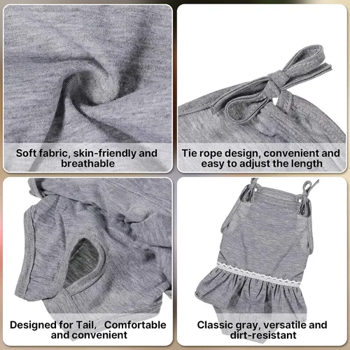 Vista 4 de Frienda 3 pañales reutilizables para perras con tirantes ajustables, S