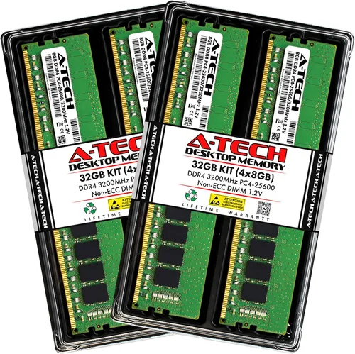 Vista 11 de A-Tech 8GB DDR4 3200 MHz UDIMM PC4-25600 (PC4-3200AA) CL22 DIMM Módulo de Memoria RAM de Escritorio No ECC