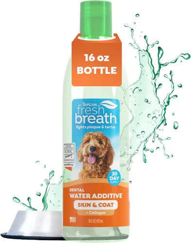 Vista 15 de TropiClean - Aditivo de agua para aliento fresco para cachorros, solución limpiadora de dientes y ambientador de aliento, sin necesidad de pasta