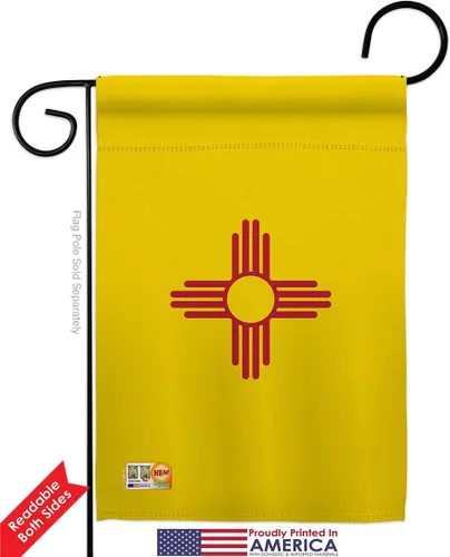 Vista 4 de Americana Home & Garden S140532-BO Nuevo México Estados Impresiones Decoración Vertical Casa 28" X 40" 13" 18.5" Doble Cara Banderas Set Impreso