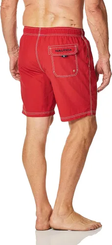 Vista 2 de Nautica Traje de baño para hombre, de secado rápido, con logotipo clásico