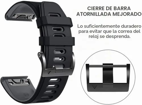 Vista 3 de ANCOOL - Correa suave de repuesto para reloj compatible con relojes inteligentes Fenix 6X Pro/Fenix 5X/Fenix 5X Plus/Fenix 3
