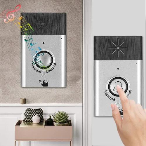 Vista 5 de Timbre de voz inteligente, intercomunicador de voz bidireccional para el hogar y la oficina, larga distancia y voz clara, seguridad para el hogar