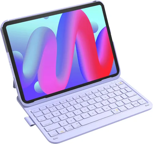 Vista 8 de Inateck Funda para iPad de 10ª/11ª generación con teclado, teclado ultraligero con soporte para bolígrafo para iPad de 11ª