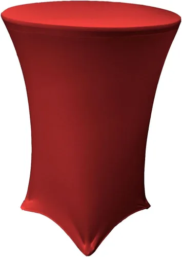 Vista 6 de LA Linen Mantel elástico ajustable de elastano para cóctel, 36 pulgadas, color negro