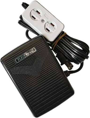Vista 3 de YICBOR Pedal de control de pie para máquina de coser con cable (110/120 V), luz + bloque de motor #FC-143