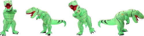 Vista 6 de FUNNY COSTUMES Disfraz de dinosaurio, inflable, traje de T Rex, tamaño adulto, Halloween, autobús escolar, fiesta de dinosaurio T Rex Verde