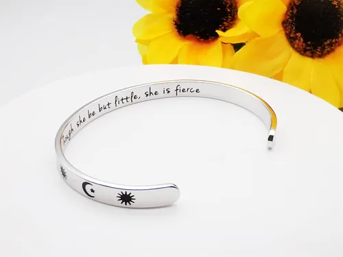 Vista 313 de Pulseras inspiradoras para mujer, joyería de acero inoxidable, con refranes, pulsera motivacional con mensaje oculto, pulseras grabadas para mejor