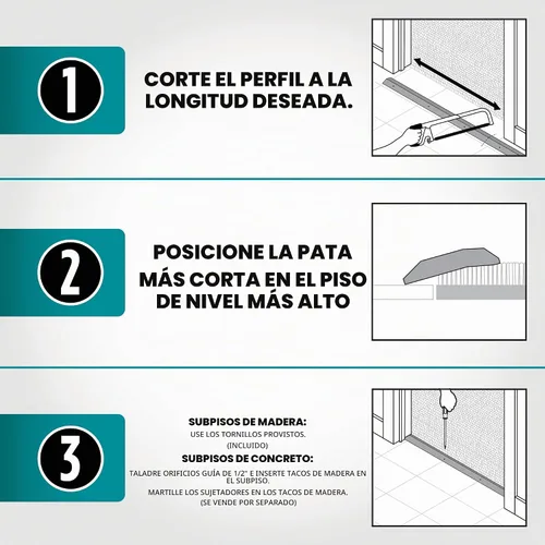 Vista 5 de MD Building - Moldura para alfombra de madera dura con tornillos, sin terminar, 1-7/16 x 36 pulgadas