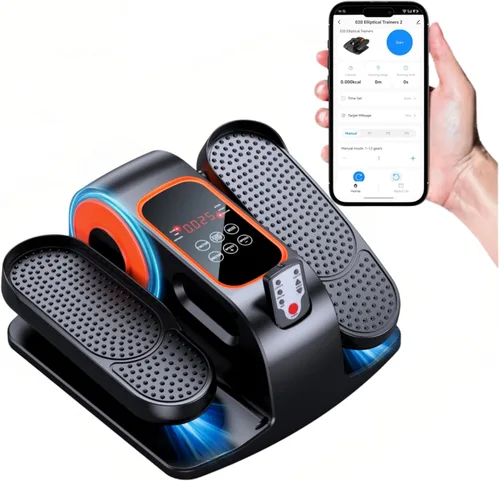 Vista 9 de Under Desk Elliptical, Elliptical Leg Exerciser for Seniors, Home Portable Elliptical with Remote Control and 12 Adjustable Speeds, Electric Seated