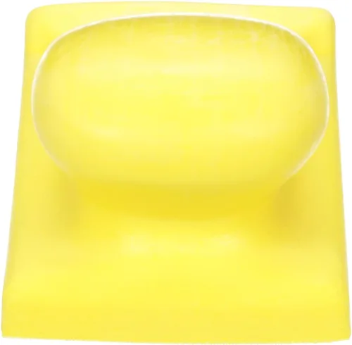 Vista 2 de 3M Hookit Bloque de mano suave 05742, 2-3/4 pulgadas x 5 pulgadas, espuma moldeada flexible, de larga duración, amarillo