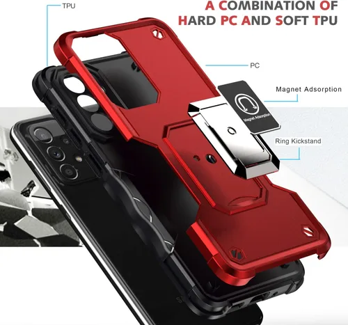 Vista 2 de Funda diseñada para Google Pixel 7, funda giratoria con soporte giratorio, cubierta de cámara probada contra caídas, protección de lente, funda