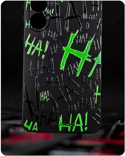 Vista 7 de SIMPLYMDRN Funda delgada para Samsung S23, diseño de Joker Haha, funda genial para hombre, funda de diseñador de villanos de superhéroes, delgada