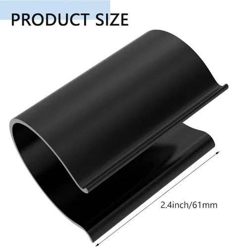 Vista 2 de Jetec 16 clips negros para cubierta de piscina para abrazaderas de cubierta de piscina sobre el suelo para abrazaderas de tubería de PVC de 1-1/2