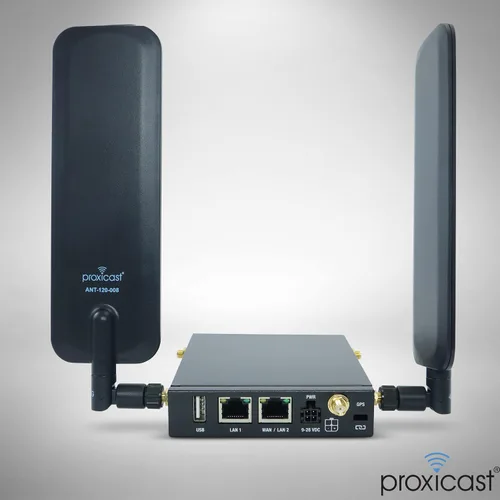Vista 5 de Proxicast Antena universal de banda ancha 4G/5G/CBRS de 6 dBi con terminal giratorio omnidireccional (SMA macho) - Compatible con Cisco