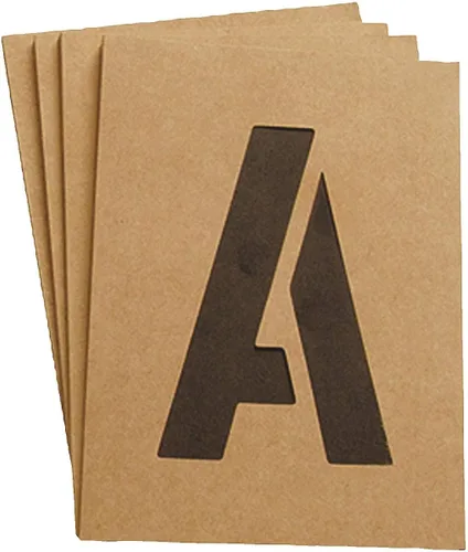Vista 5 de HY-KO Products ST-1 Plantillas de números y letras, 1 pulgada, color marrón