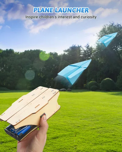 Vista 5 de Poraxy Kits STEM para niños de 8 a 10 a 12 años, 5 juegos de rompecabezas 3D de madera, experimentos educativos de ciencia, proyectos