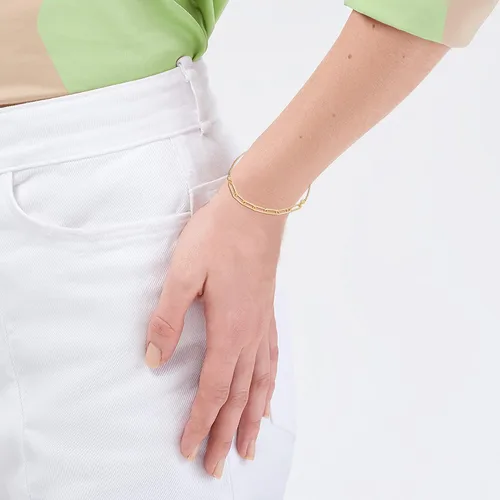 Vista 3 de LeCalla Links Pulsera de plata de ley italiana con clip de papel para mujer