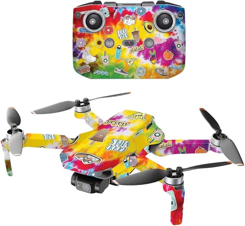 Vista 8 de MightySkins - Compatible con DJI Mini 2 Dron portátil - Humo brillante Funda protectora de vinilo duradera y única Fácil de aplicar, quitar