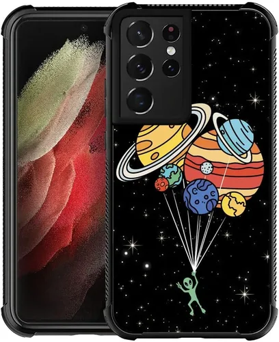 Vista 20 de Funda compatible con Samsung Galaxy Z Fold 2 5G, sistema solar de globo alienígena, diseño de patrón increíble, a prueba de golpes, antiarañazos