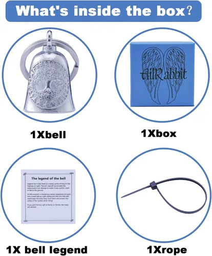 Vista 2 de Motorcycle Viking Bell - Motorcycle Angel Bell for Men and Women, Motorcycle Accessories