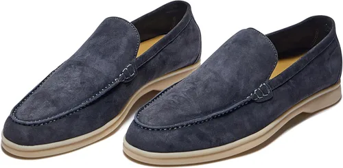 Vista 4 de Mocasines de cuero de gamuza de diseñador prémium para hombre Summer Stroll