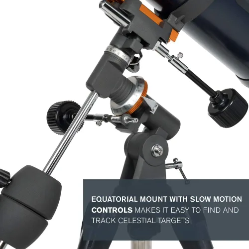 Vista 4 de Celestron - Telescopio refractor AstroMaster 90EQ - Telescopio refractor para principiantes - Óptica de vidrio totalmente recubierta - Trípode