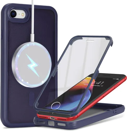 Vista 92 de Funda para iPhone 8 Plus con protector de pantalla, compatible con Magsafe, para iPhone 7 Plus, protector de pantalla integrado, funda delgada