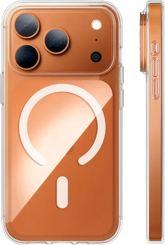 Vista 9 de ENCASED Funda magnética transparente diseñada para iPhone 15 compatible con MagSafe, funda protectora delgada