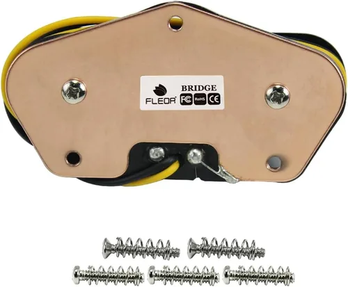 Vista 4 de FLEOR Alnico 5 Black TL Bridge Pickup para guitarra eléctrica estilo TL Pieza