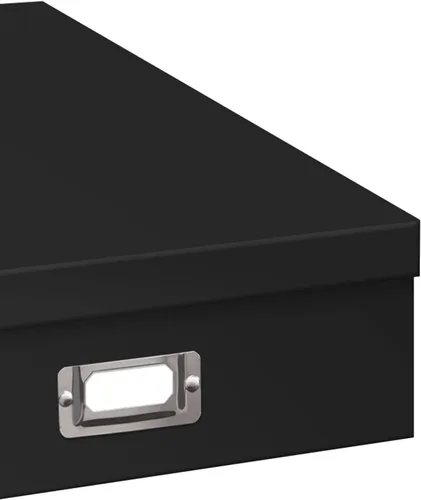 Vista 3 de Pioneer Caja de almacenamiento jumbo para álbumes de recortes, color negro, 14.75 pulgadas x 13 pulgadas x 3.75 pulgadas