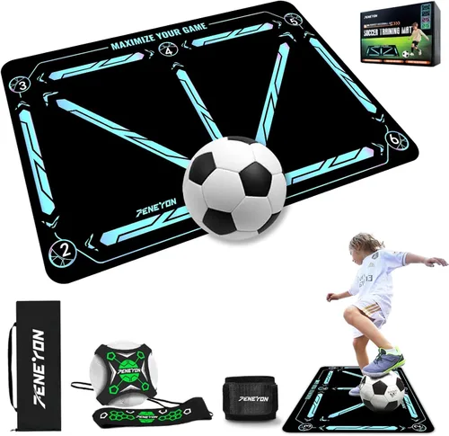 Vista 8 de Soccer Training Mat, Soccer Training Equipment, Soccer Gifts for Boys 8-12