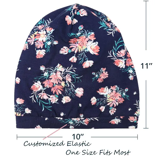 Vista 4 de Alnorm - Gorro con forro de satén y suave banda elástica para hombres y mujeres, talla única Se ajusta a la mayoría