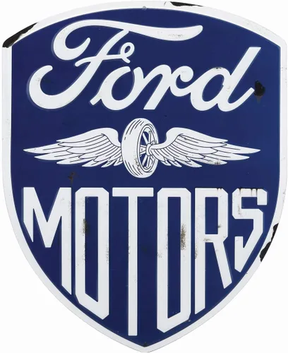 Vista 11 de Ford Logo Evolution - Letrero de metal vertical en relieve – Letrero vintage de Ford para garaje o cueva de hombre