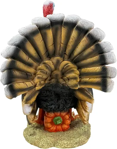 Vista 4 de Design Toscano QM2373100 Estatua de Pavo Norteamericano, a todo color, Pequeña