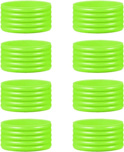 Vista 14 de 15 colores disponibles Buena elasticidad 8-45 piezas de raqueta de tenis/paletas de pickleball/squash anillo de silicona raqueta agarre bandas