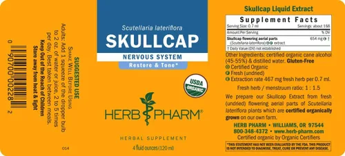Vista 10 de Herb Pharm Extracto de hierbas líquido Skullcap: hierba tradicional relajante Skullcap. Apoyo tradicional para la mente tranquila, sin OMG, sin