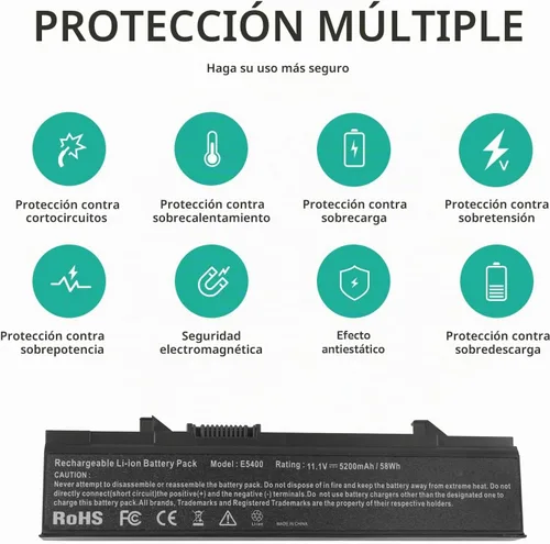 Vista 4 de Fancy Buying Batería para portátil Dell Latitude E5400 E5410 E5500 E5510 KM742 KM769 RM656 T749D